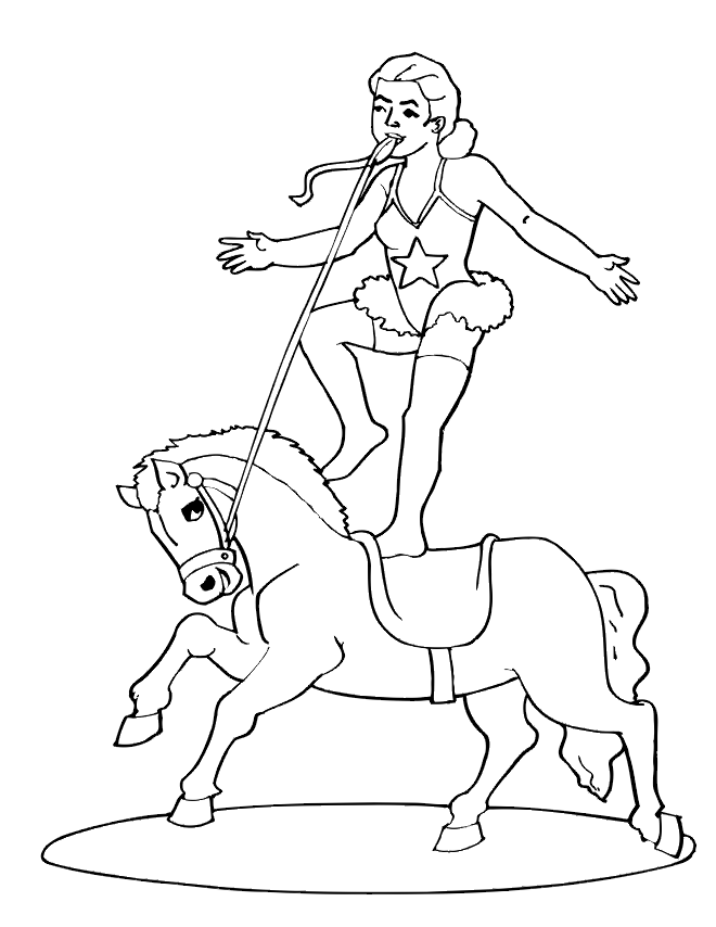 Circus Horse Coloring Pages