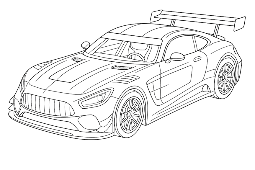 Color Race Car