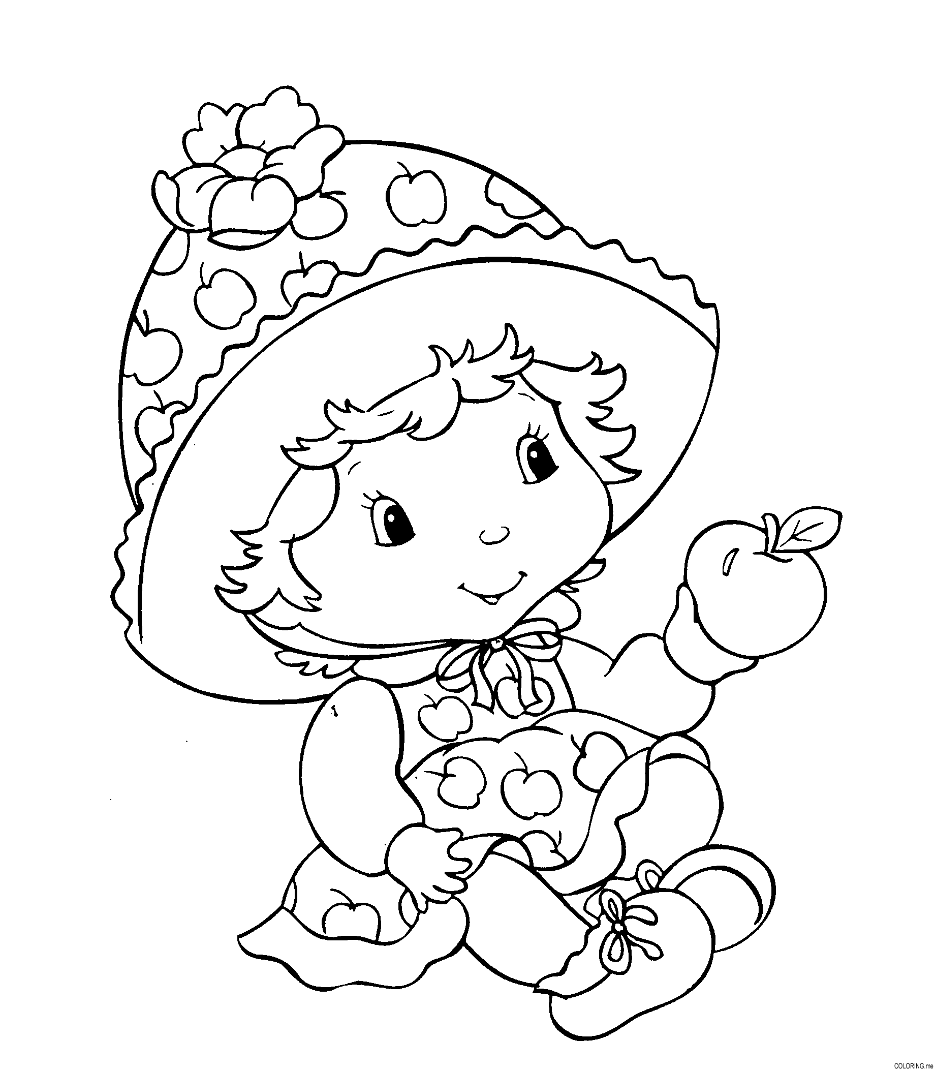 Strawberry Shortcake coloring pages for kids to print - Strawberry Shortcake  Kids Coloring Pages