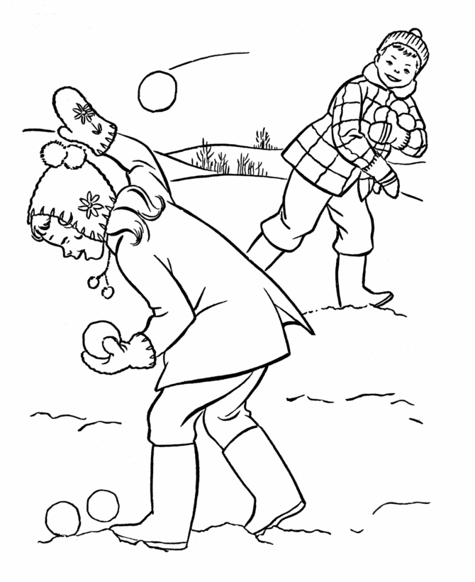 Coloring Page Winter
