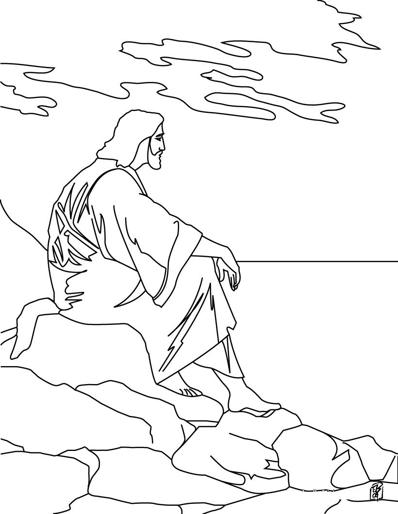 jesus in the garden of gethsemane coloring pages