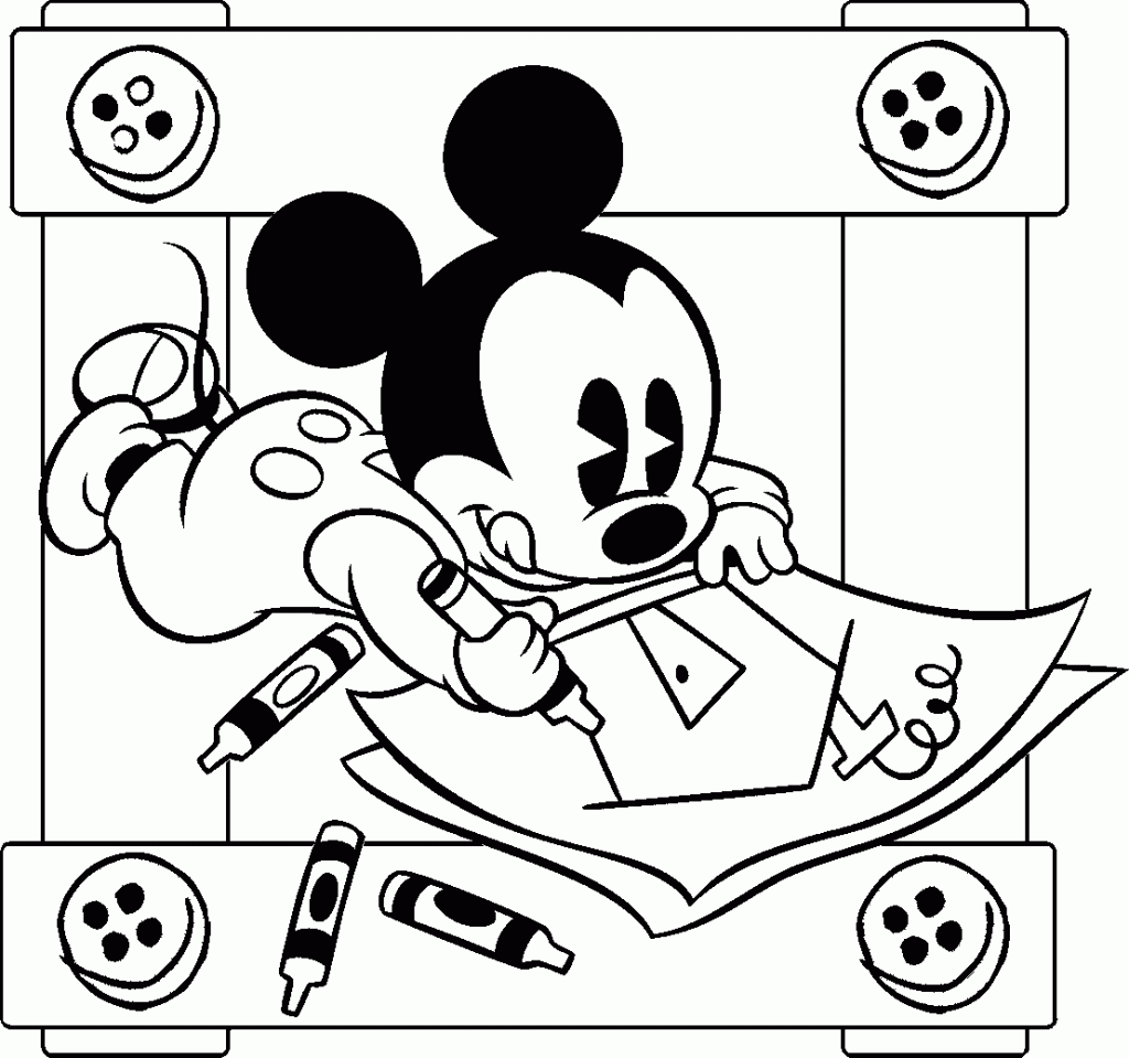 Coloring Page of Mickey Mouse