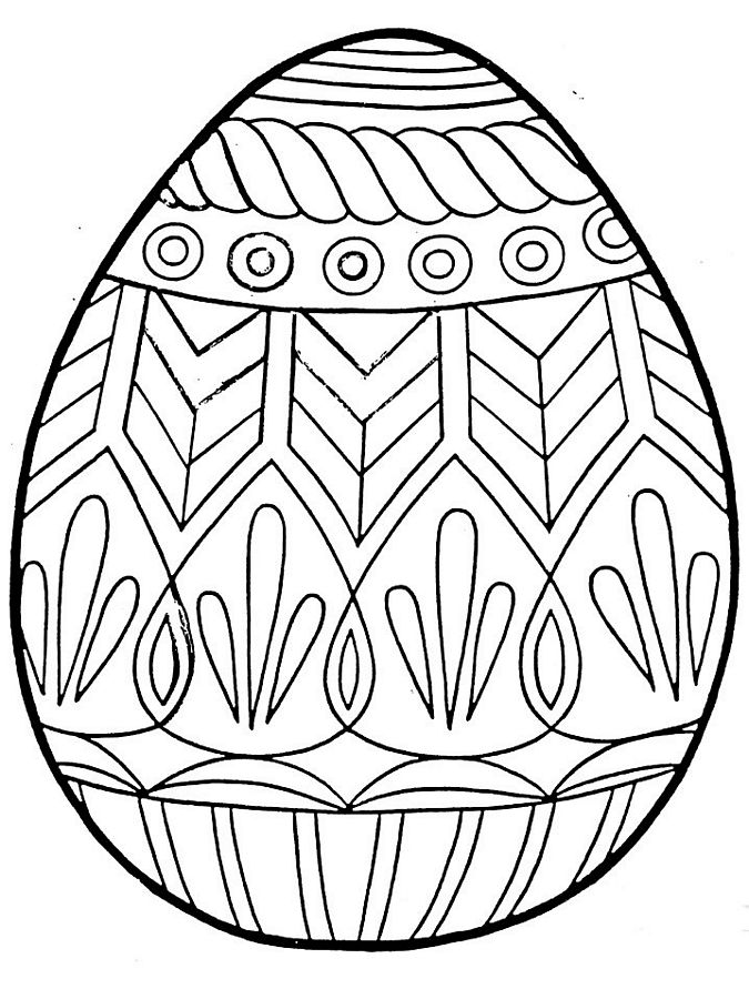 Printable Easter Egg Coloring Pages 4