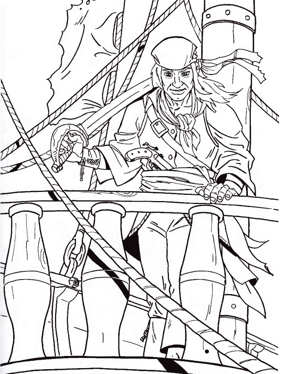 coloring book pages for pirates