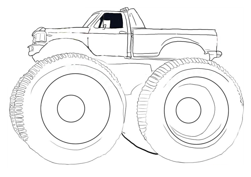 Free Shark Monster Truck Coloring Pages Printable and Easy