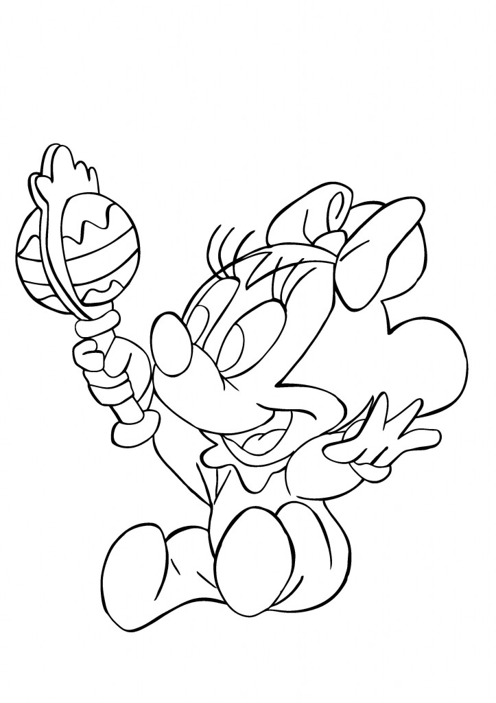Coloring Pages of Baby Minnie Mouse