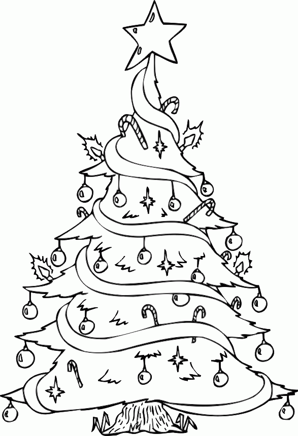 Coloring Pages of Christmas Trees