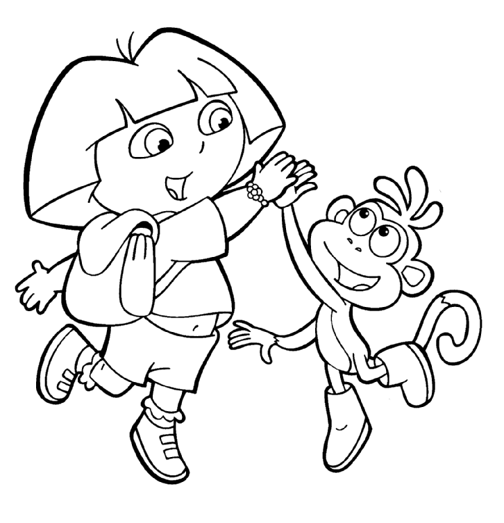 dora the explorer coloring pages