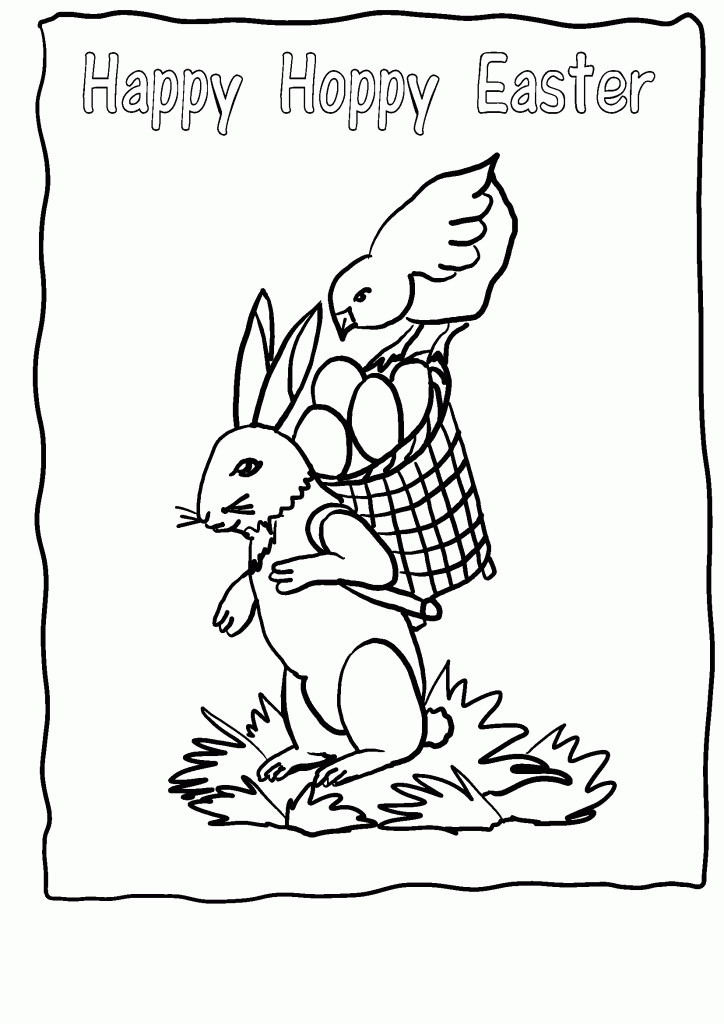 Coloring Pages of Easter Bunnies