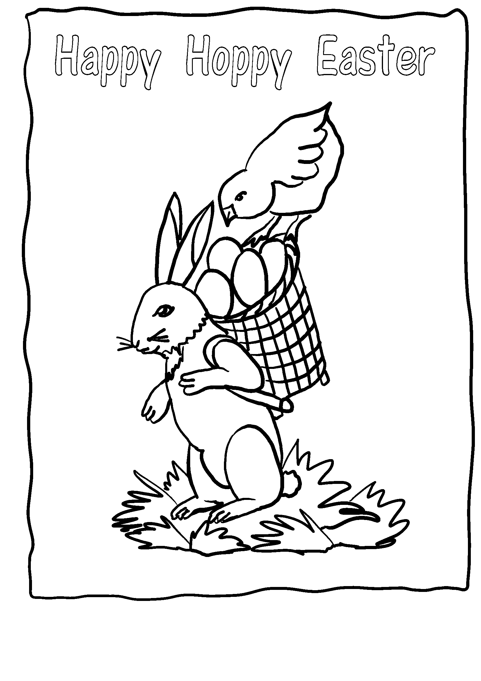 Easter Bunny Coloring Pages Printable Free