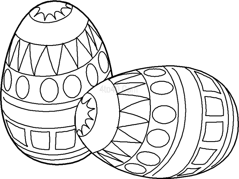 Coloring Pages of Easter Eggs For Kids