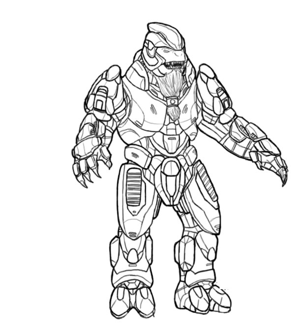 Coloring Pages of Halo For Kids