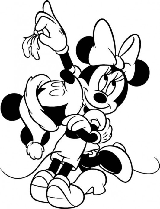 Coloring Pages of Mickey Mouse and Minnie