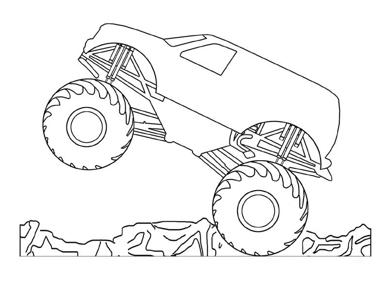 free printable monster truck coloring pages for kids