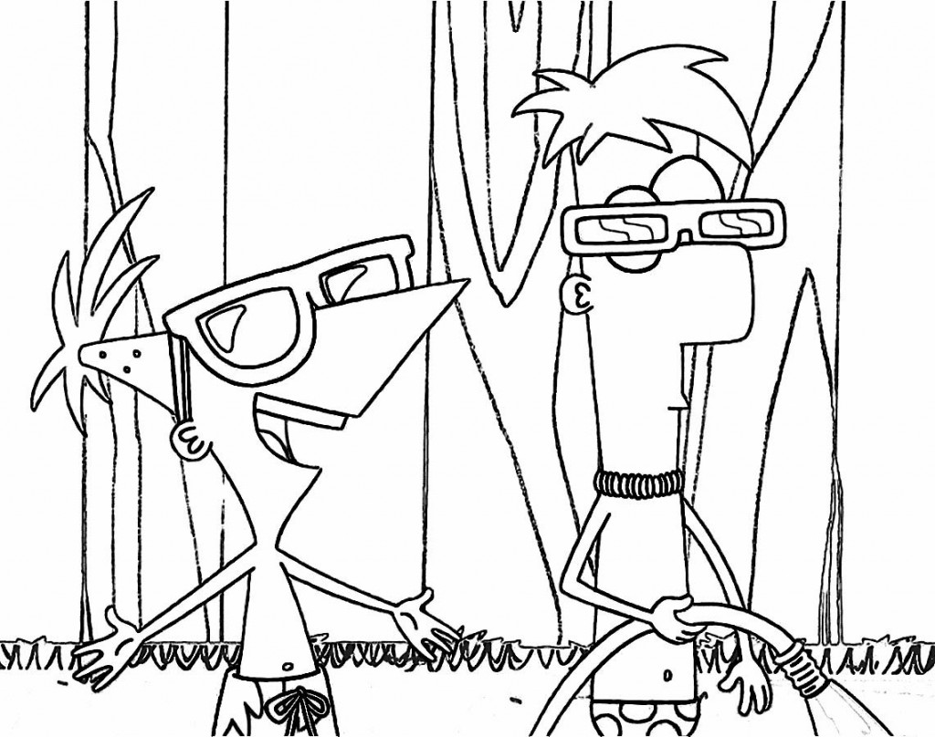 Coloring Pages of Phineas and Ferb