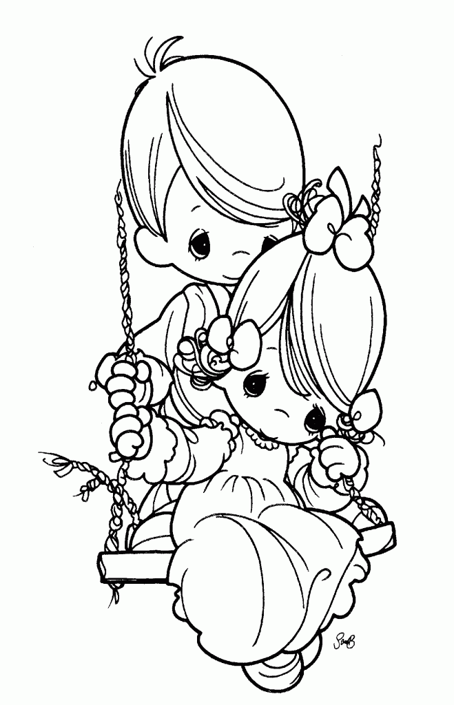 Coloring Pages of Precious Moments