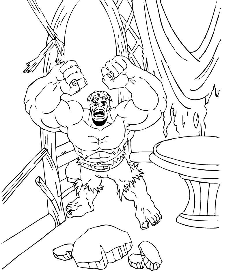 Coloring Pages of The Incredible Hulk