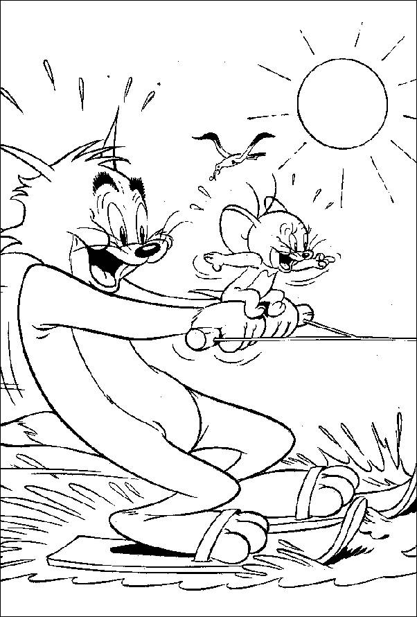 Coloring Pages of Tom and Jerry For kids