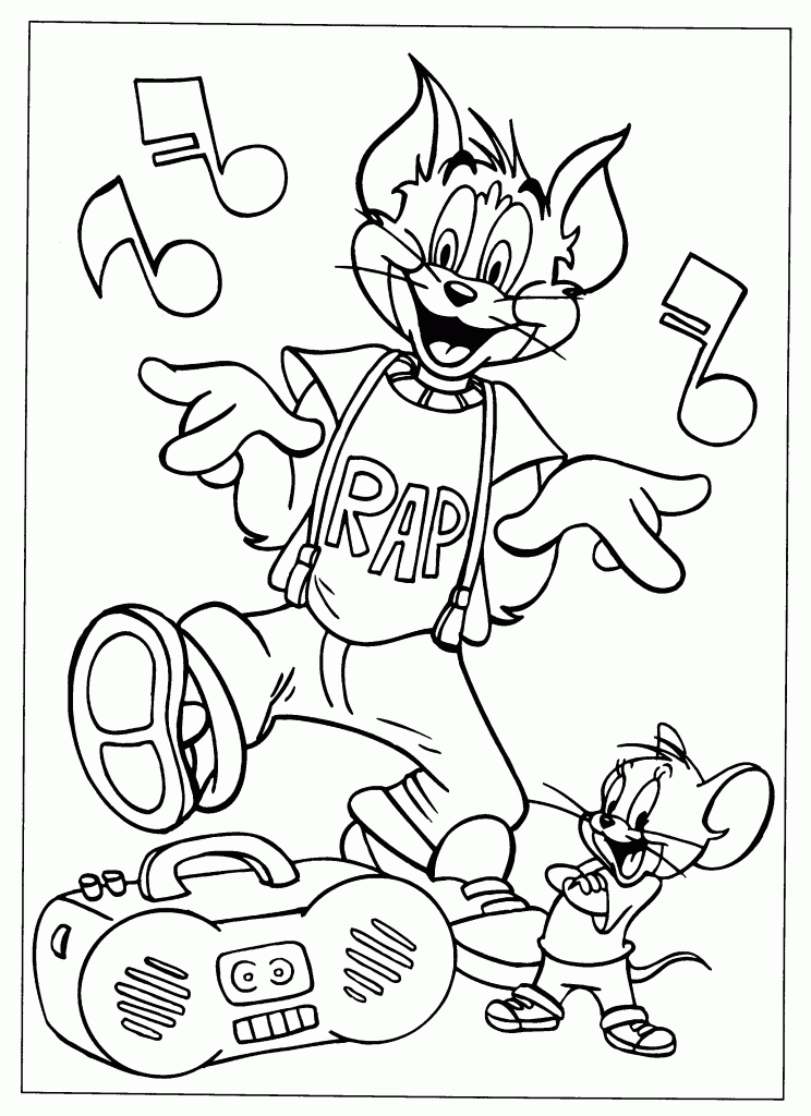 Coloring Pages of Tom and Jerry Printable