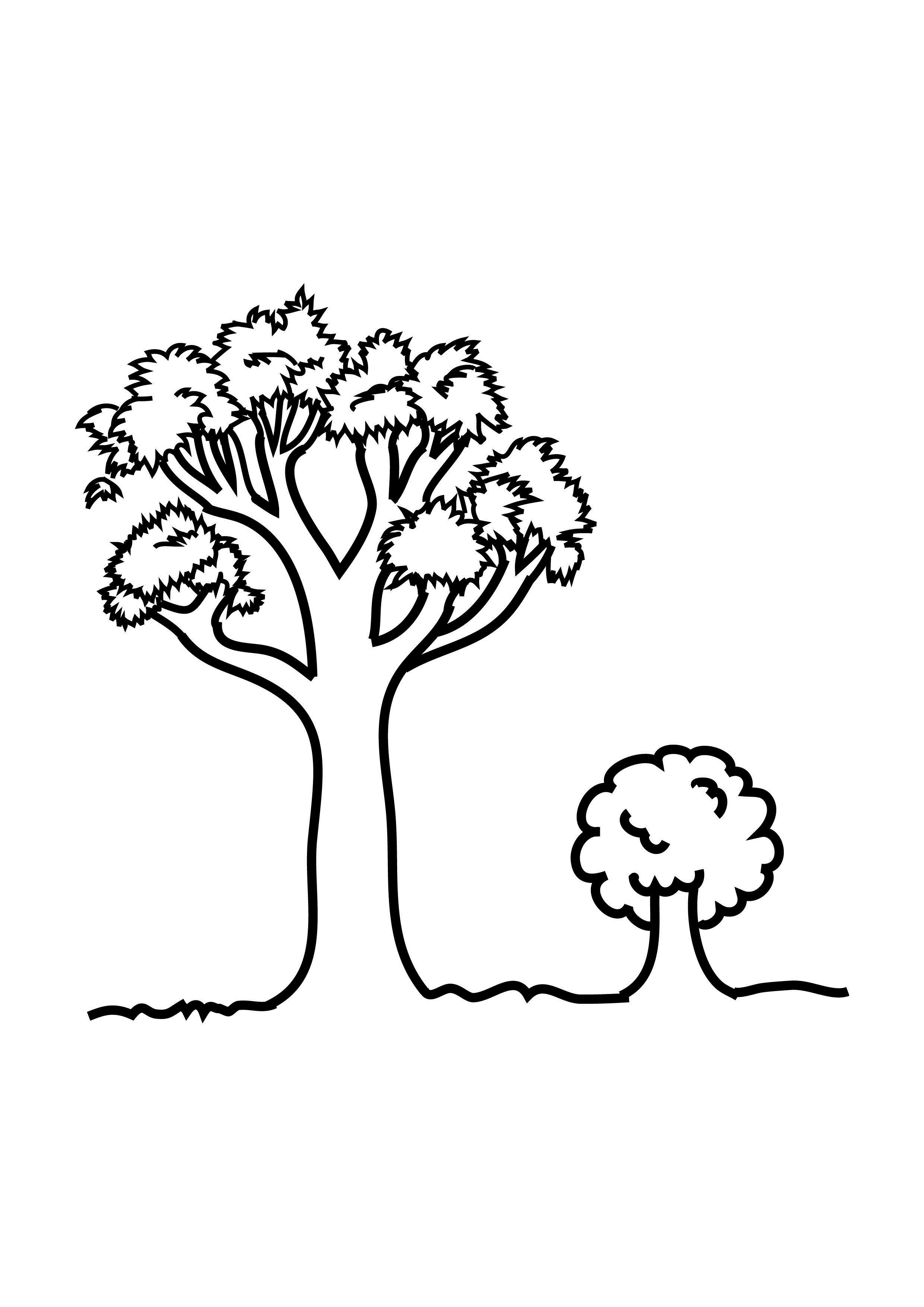 drawings of flowers  Cartoon trees, Tree drawing, Tree coloring page