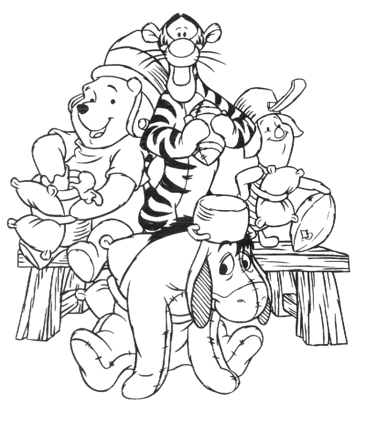 Coloring Pages of Winnie The Pooh and Friends