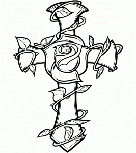 free printable cross coloring pages for kids