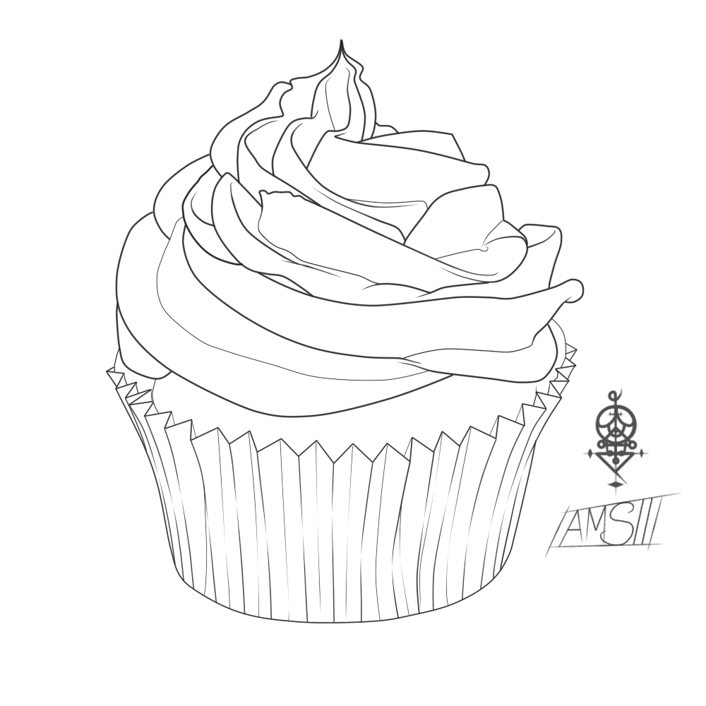 Cupcake Coloring Pages Images