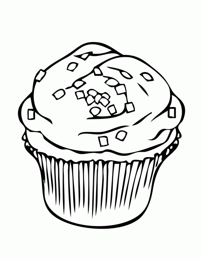 Cupcake Coloring Pages Photos