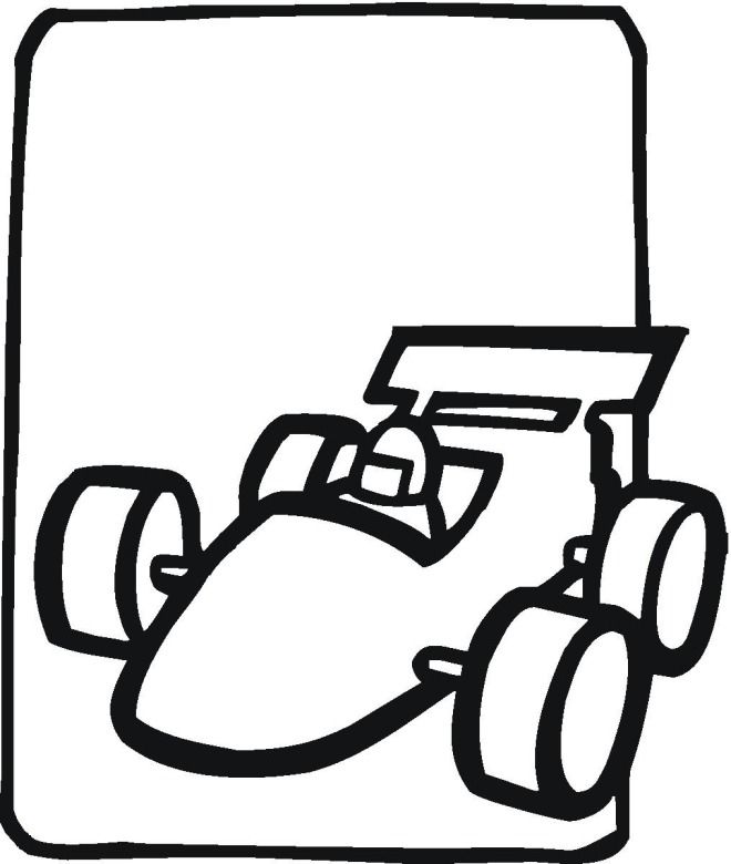 Cute Race Car Coloring Page