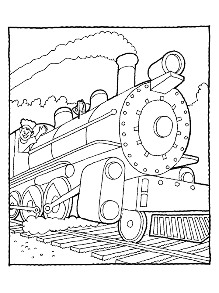 train coloring pages