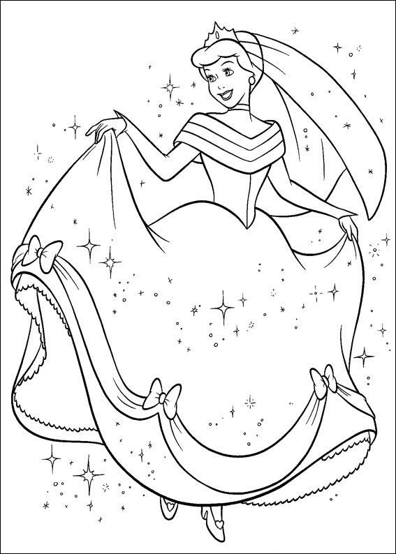 free printable cinderella coloring pages for kids