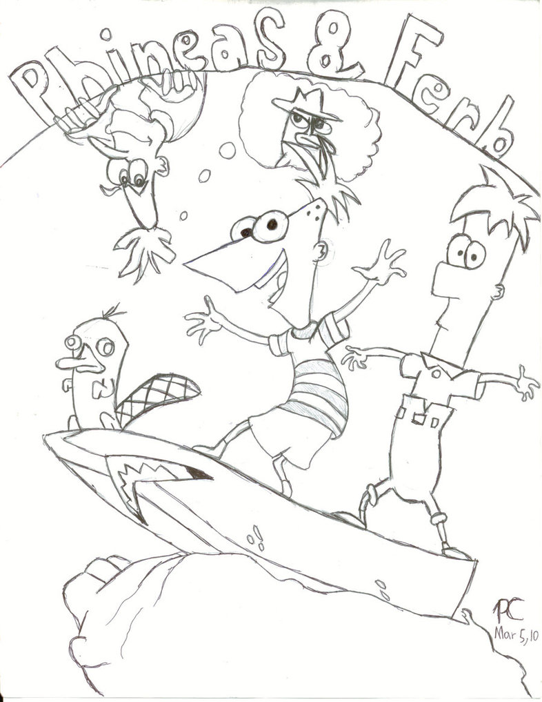 Disney Phineas and Ferb Coloring Pages
