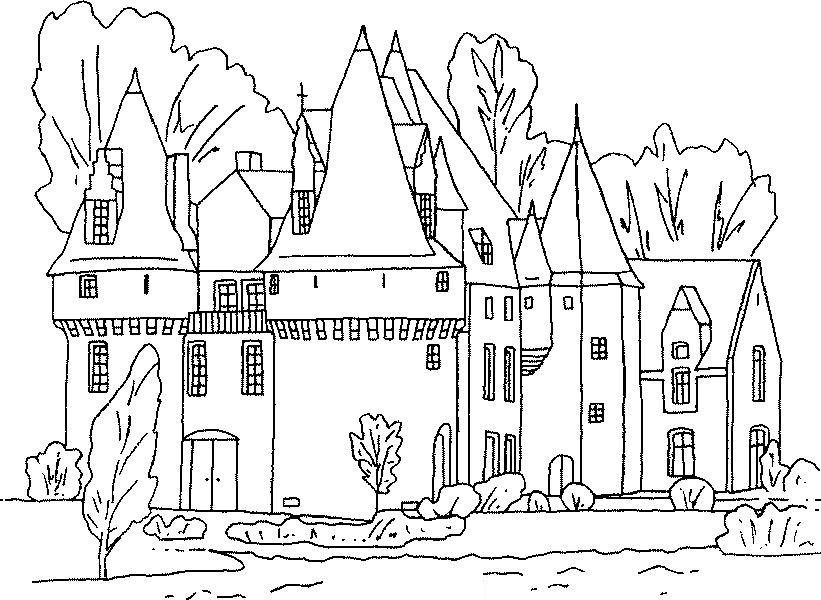 Disney Princess Castle Coloring Pages
