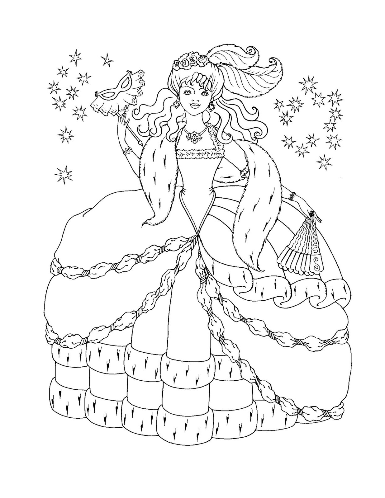 4 Disney Princesses Coloring Page - 4 PRINCESSES Coloring Book 