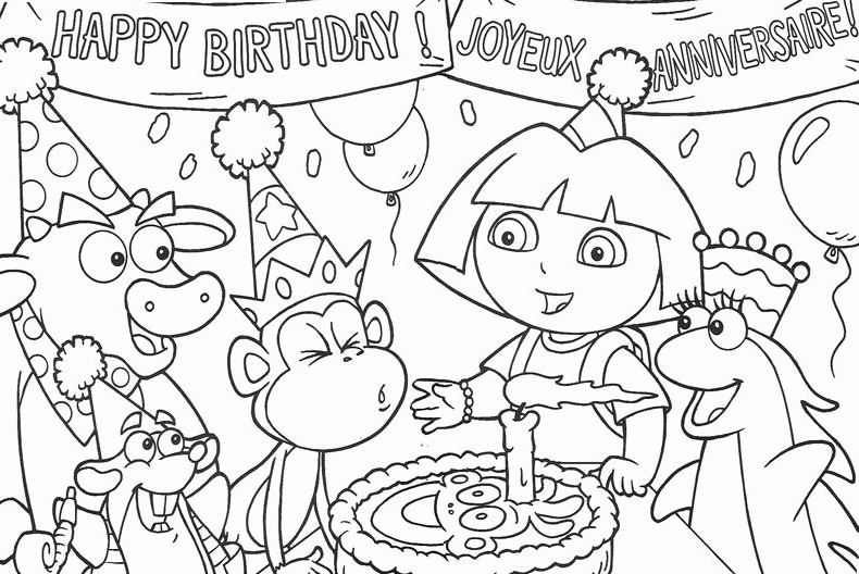 dora and friends coloring pages pdf