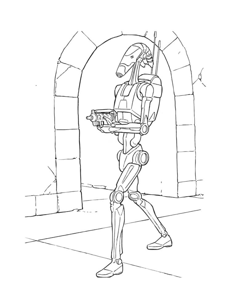 Droid Star Wars Coloring Page