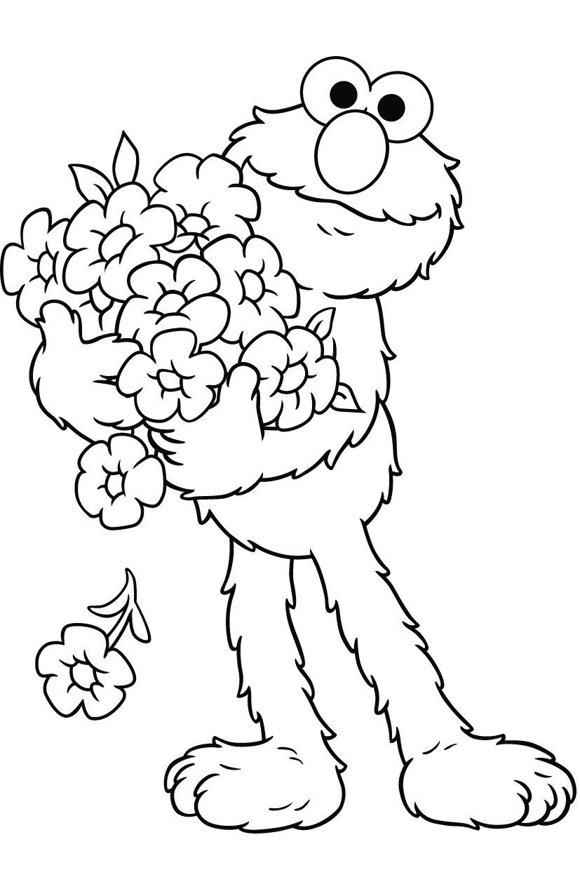 free printable elmo coloring pages for kids
