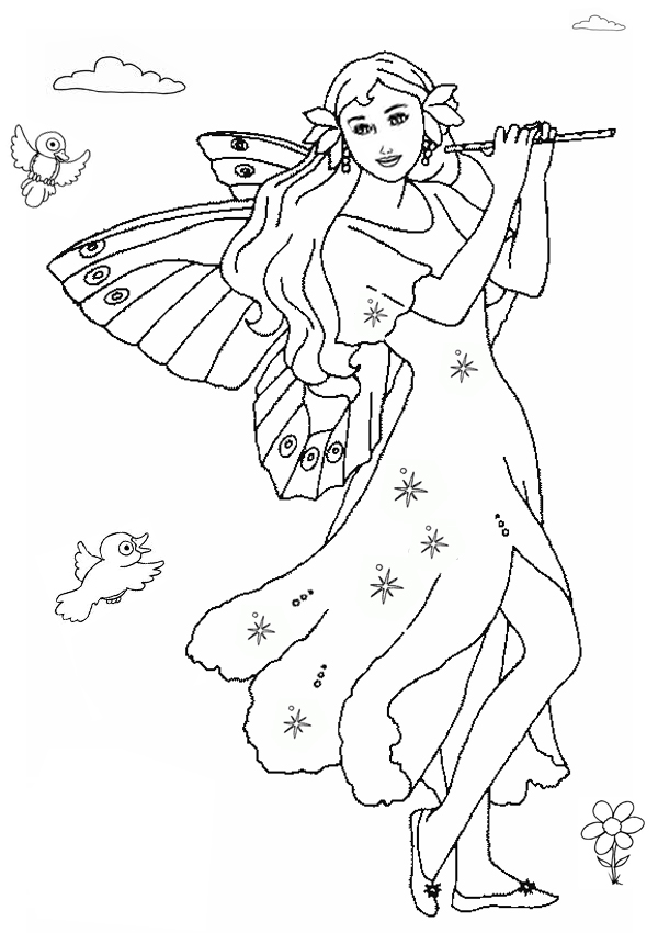 Fairies Coloring Pages Printable