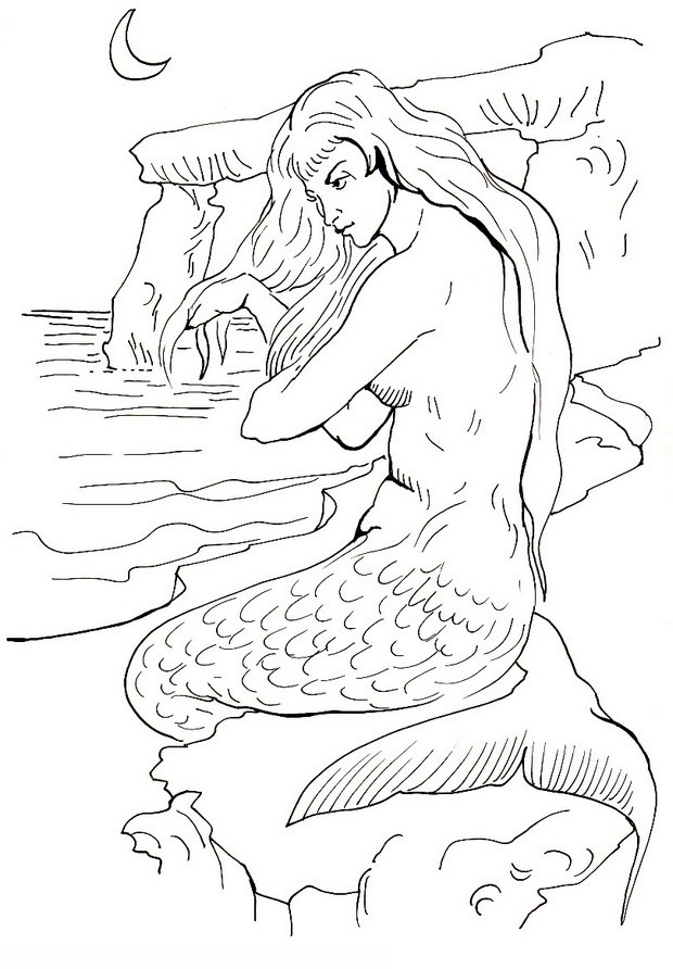 Free Coloring Pages Mermaids