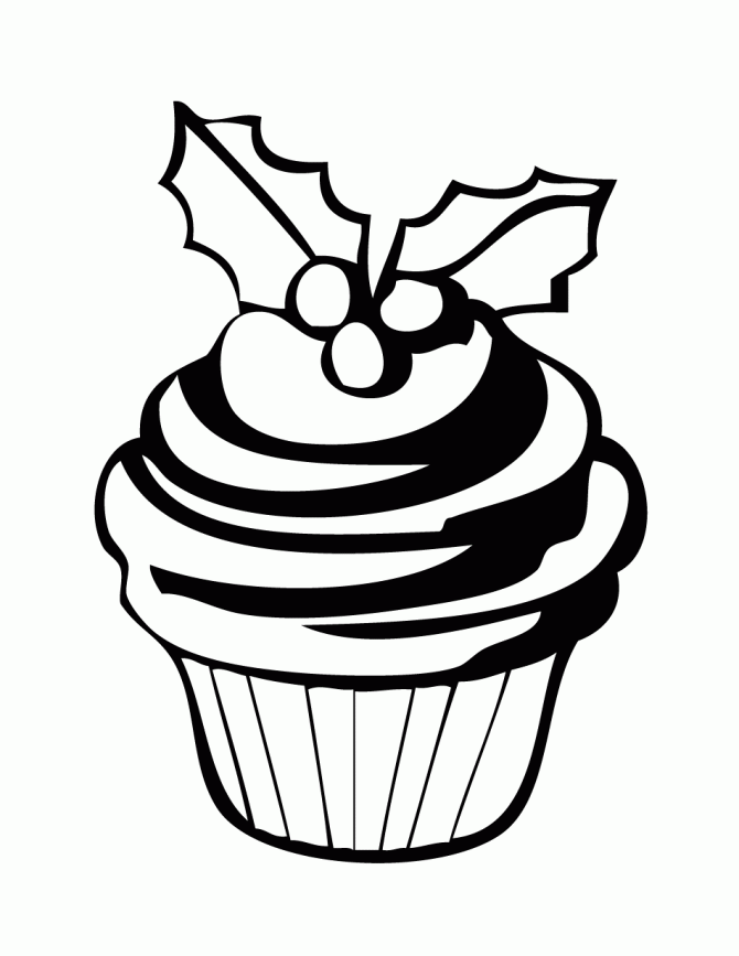 Printable Coloring Pages Cupcakes