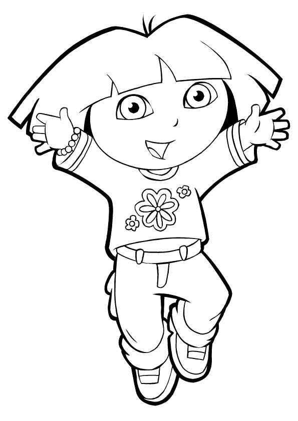 Free Dora The Explorer Coloring Pages For Kids