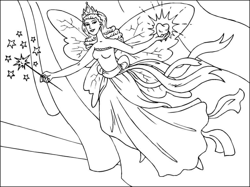 Free Fairy Coloring Pages To Print
