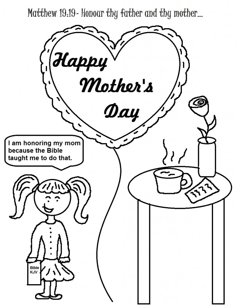 Free Printable Mothers Day Coloring Pages