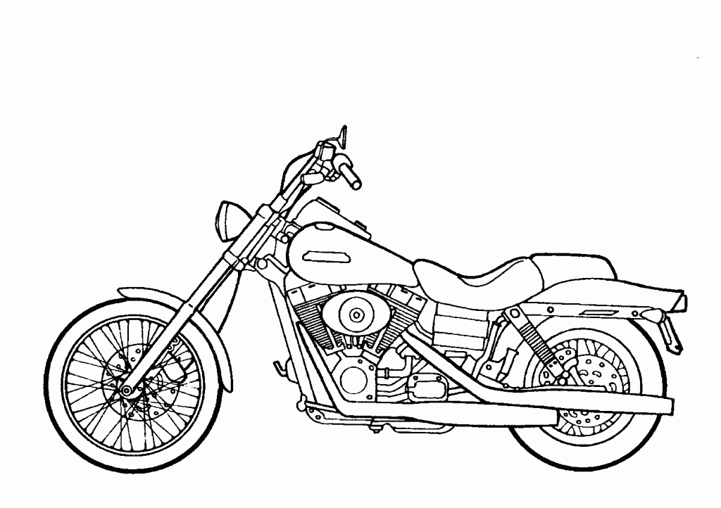 Free Printable Motorcycle Coloring Pages