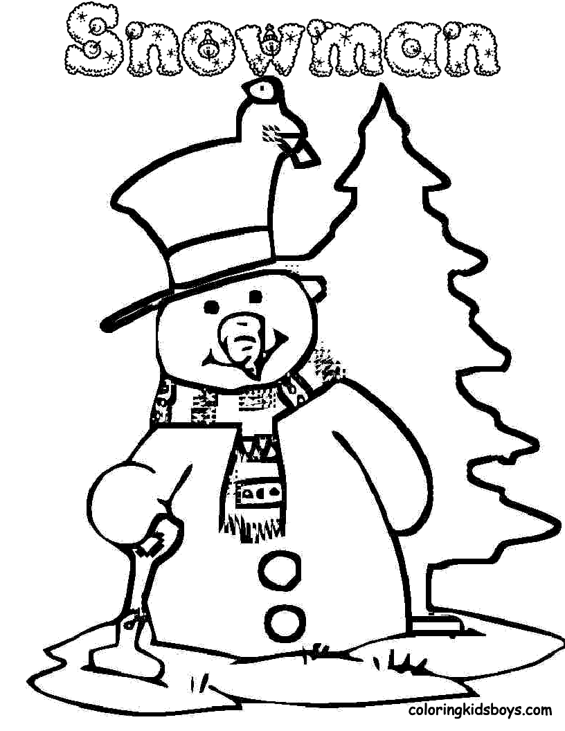 Free Printable Snowman Coloring Pages For Kids Free Printable Snowman Coloring Pages For Kids
