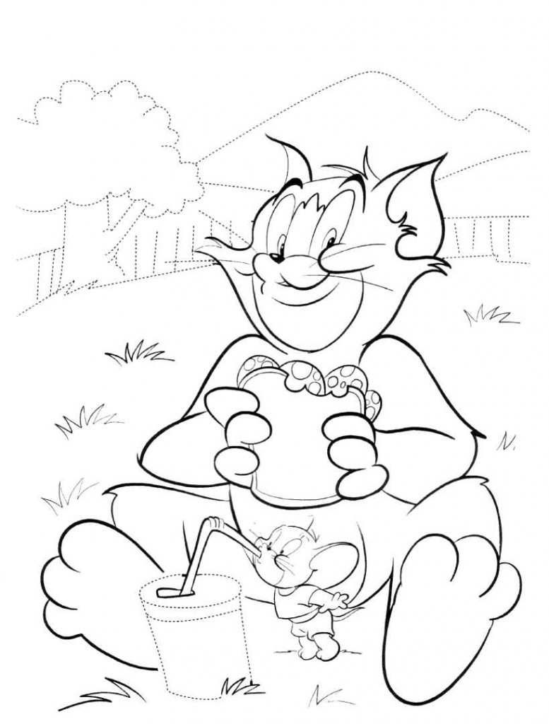 Free Tom and Jerry Coloring Pages Image
