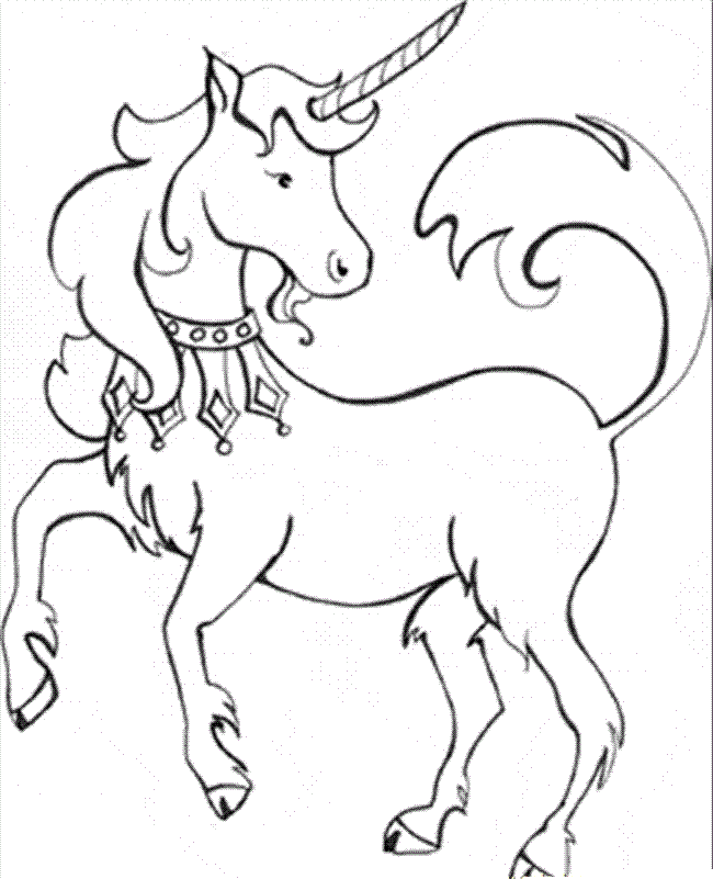 Free Unicorn Coloring Pages For Kids