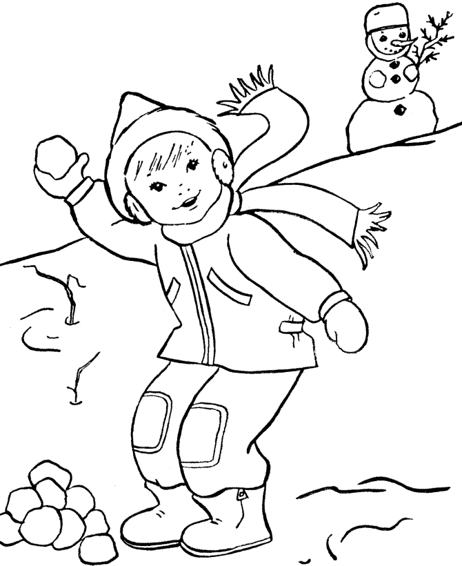 Printable Winter Coloring Pictures 7