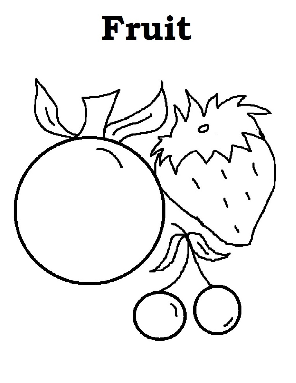 Download Free Printable Fruit Coloring Pages For Kids