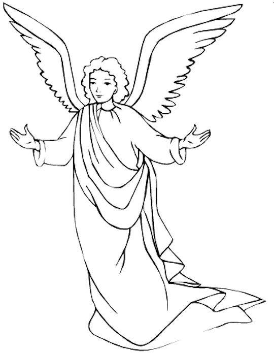 Guardian Angel Coloring Page